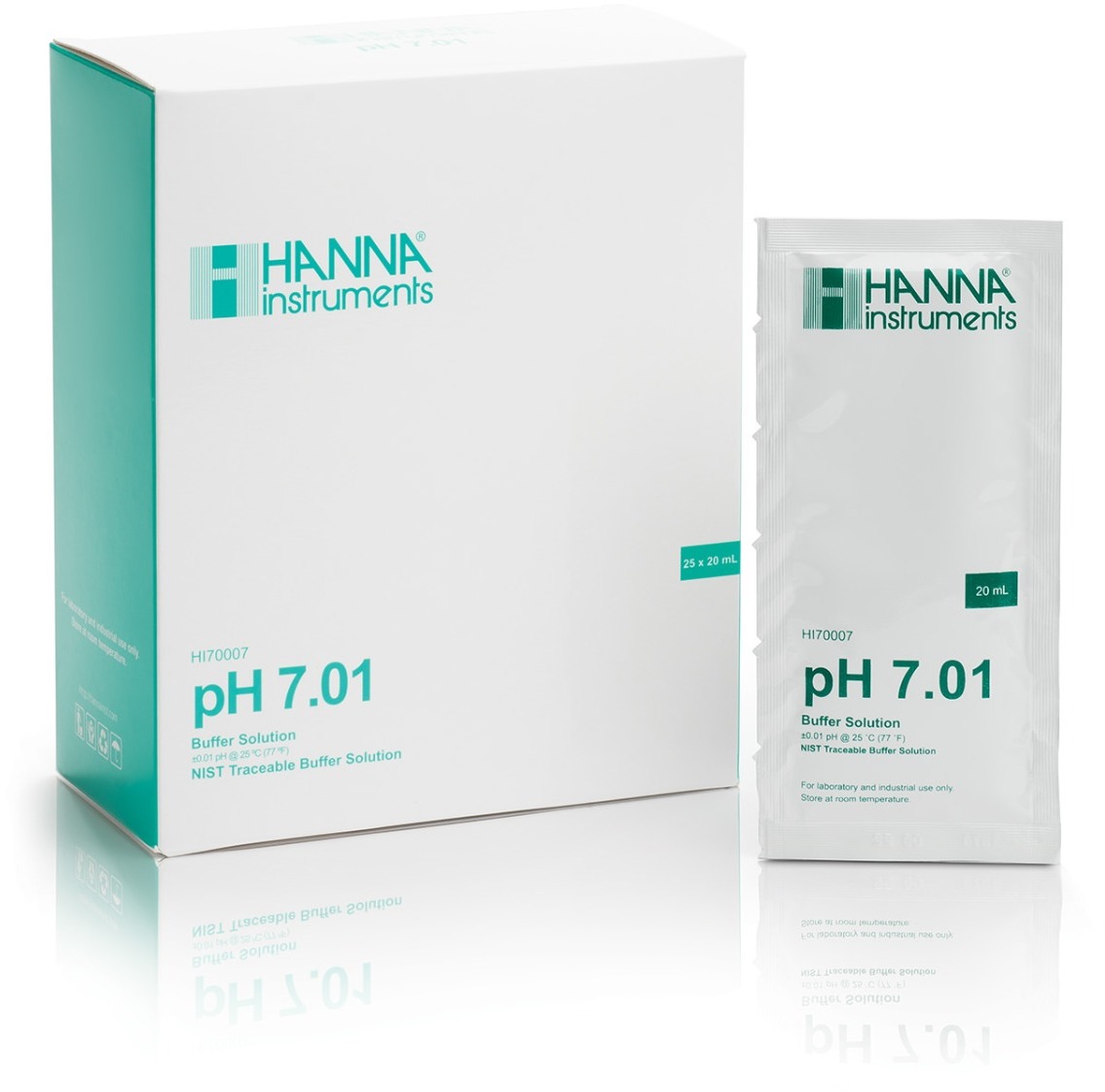 Калибровочный раствор рН 7,01 HANNA HI 70007P (20пакетов/20мл)