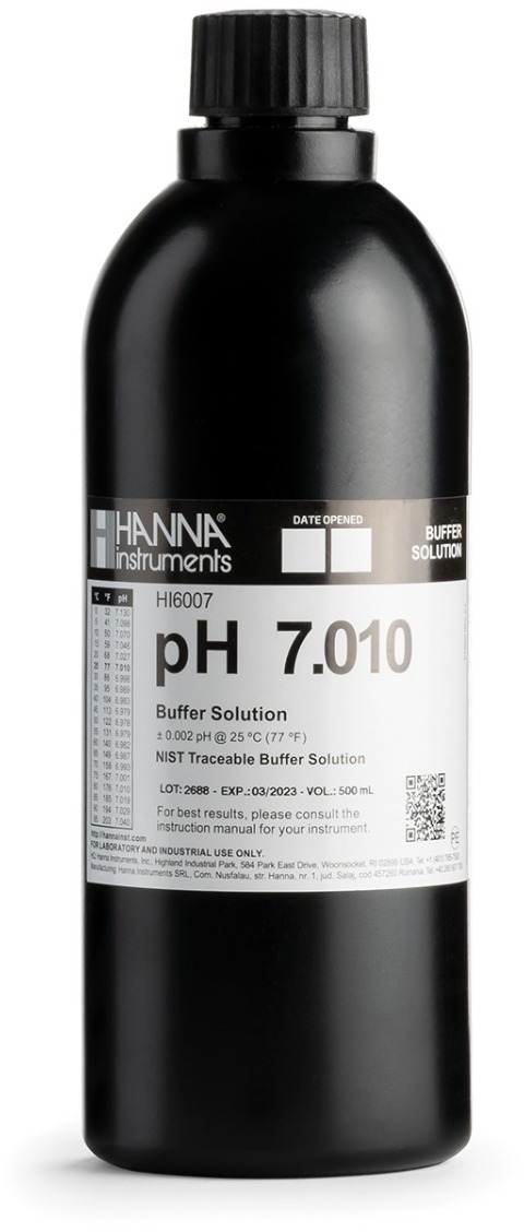 Буферный раствор с высокой точностью pH 7.010 HANNA HI 6007 (500мл)