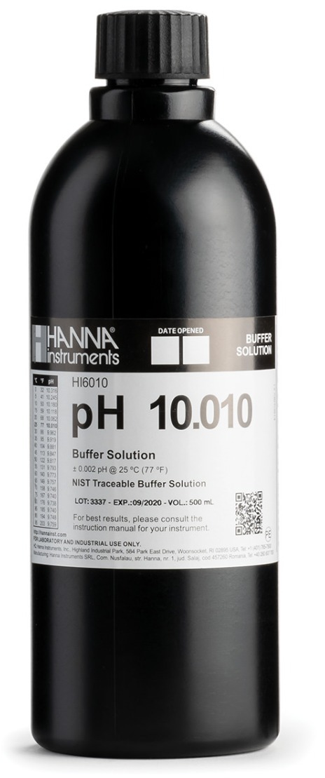 Буферный раствор с высокой точностью pH 10.010 HANNA HI 6010 (500мл) — миниатюра 2