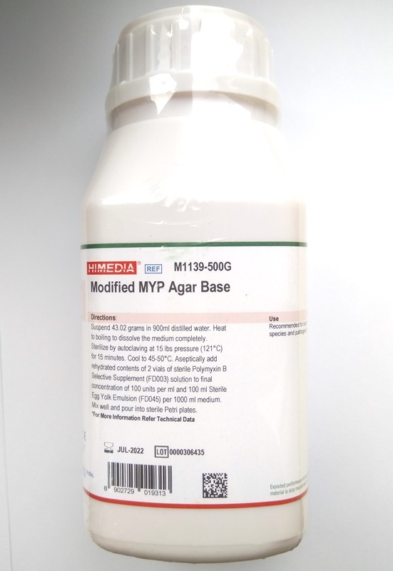Основа модифицированного MYP агара для бацилл HiMedia M1139-500G (уп/500 гр)