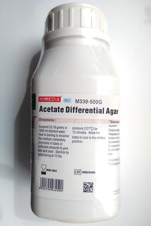 Ацетатный агар дифференциальный HiMedia M339-500G (уп/500 гр)