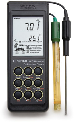 Портативный рН/ОВП-метр HANNA HI 98160 (-4...+20 pH, pH/ORP/T)