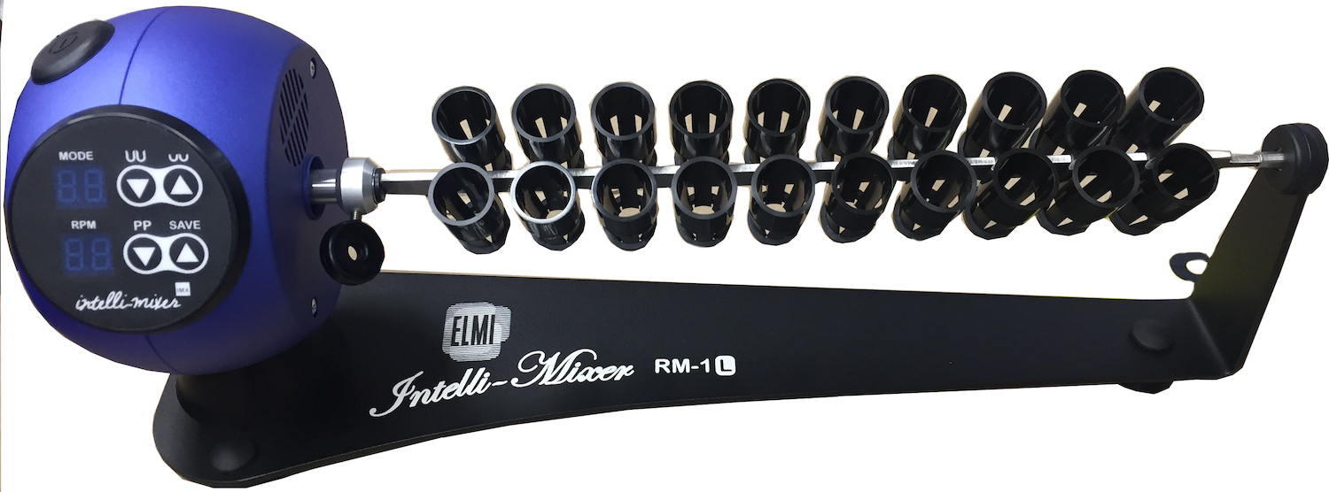 Смеситель медицинский ротационный серии RM, RM-1L (ELMI RM-1L в комплекте Rack-держатель размера L для пробирок диаметром 16 мм)