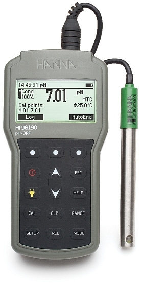 Портативный рН-метр/милливольтметр/термометр HANNA HI 98190 (-2...+20 pH, pH/mV/T)