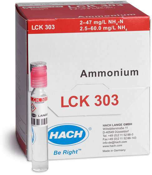 Кюветный тест для аммония HACH LCK303 (25 тестов)