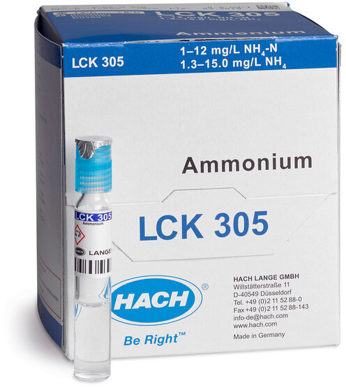 Кюветный тест для аммония HACH LCK305 (25 тестов)