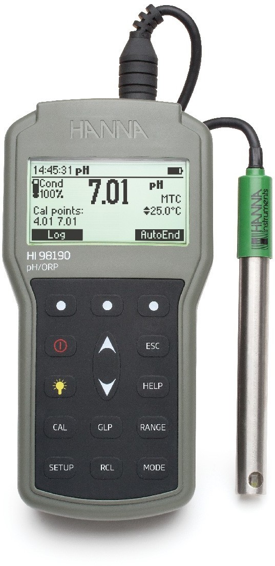Портативный рН-метр/милливольтметр/термометр HANNA HI 98190-03 (-2...+20 pH, pH/mV/T)