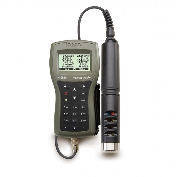 Портативный pH-метр/ОВП-метр/кондуктометр/оксиметр HANNA HI 9829-12042 (0...+14 pH)
