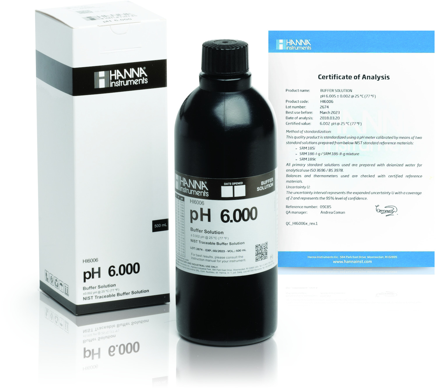 Раствор для калибровки рН 6.000 HANNA HI 6006 (500 мл)