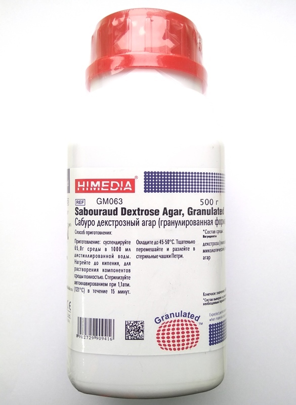 Агар Сабуро декстрозный, гранулированный HiMedia GM063-500G (уп/500 гр) — миниатюра 2
