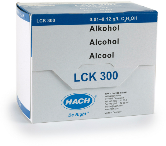 Кюветный тест на спирты HACH LCK300 (0,01-0,12 г/л, 24 шт.)