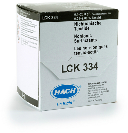 Кюветный тест на неионные ПАВ HACH LCK334 (0,1–20г/л, 25 шт.)