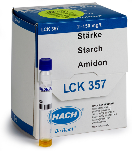 Кюветный тест на крахмал HACH LCK357 (2-150 мг/л, 25 тестов)
