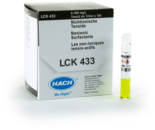 Кюветный тест на неионные ПАВ HACH LCK433 (6–200мг/л, 25 шт.)