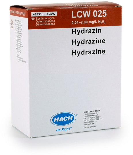 Кюветный тест на гидразин HACH LCW025 (0,01–2,0мг/л, 60 шт.) — миниатюра 2