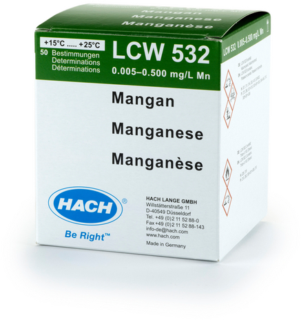 Кюветный тест на марганец HACH LCW532 (50 тестов) — миниатюра 2