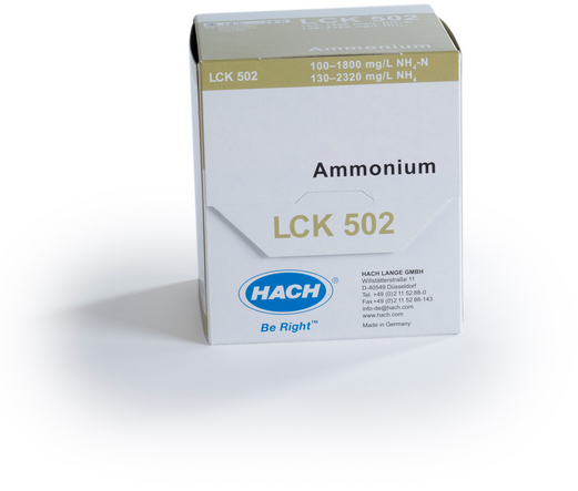 Кюветный тест для определения аммония HACH LCK502 (25 тестов)