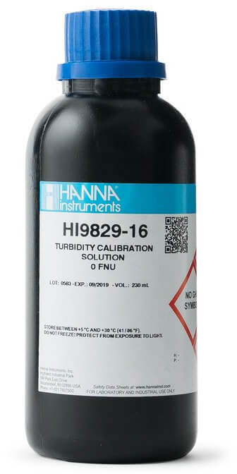 Раствор для калибровки мутности 0 FNU HANNA HI9829-16 (230 мл)