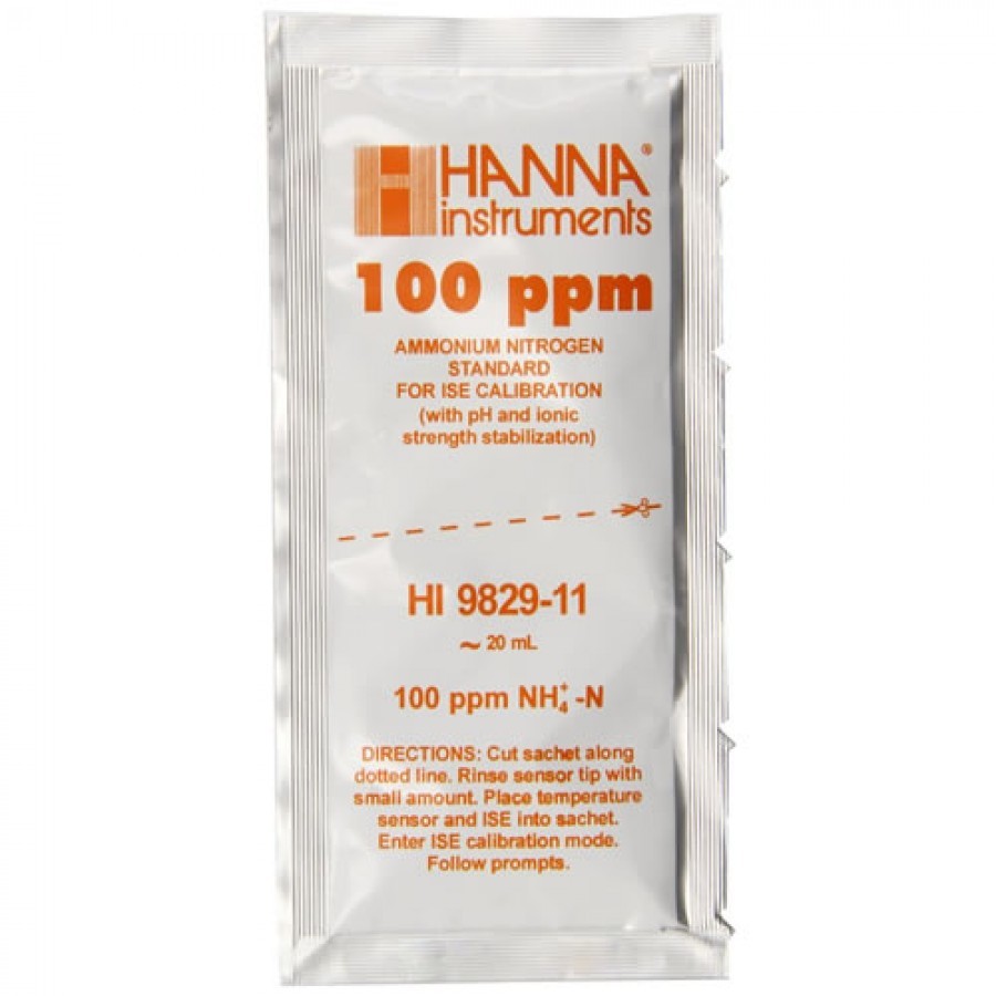 Стандартные пакеты для калибровки аммония 100 ppm HANNA HI9829-11 (25 x 20 мл)