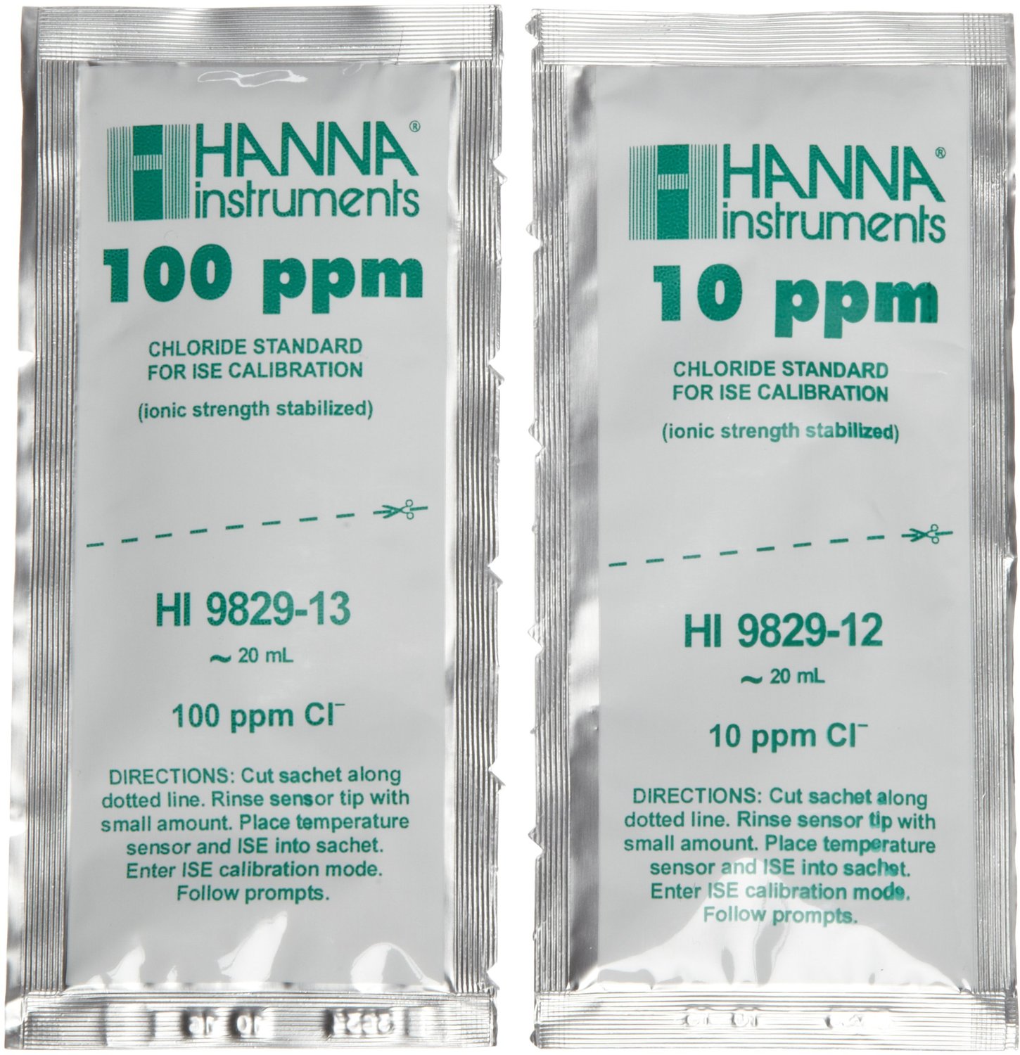 Калибровочные стандартные саше 10 ppm хлоридов HANNA HI9829-12 (25 x 25 мл)