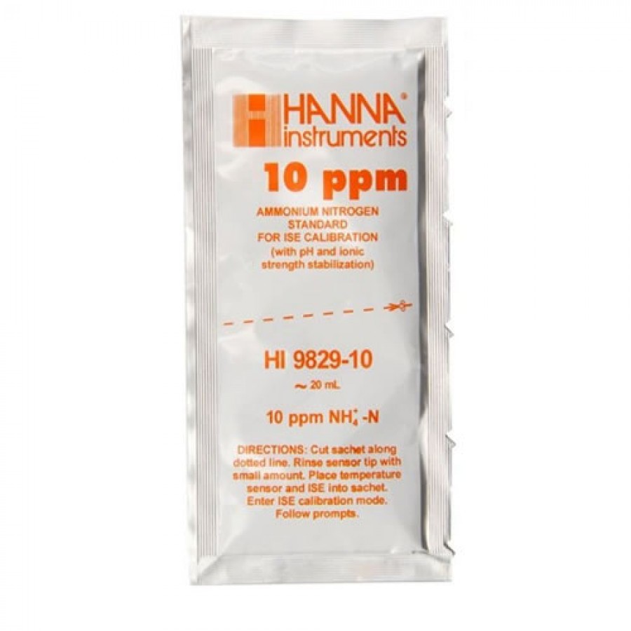 Калибровочные стандартные саше 10 ppm аммония HANNA HI9829-10 (25 x 20 мл)