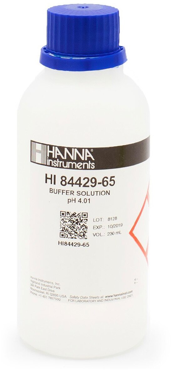 Раствор для калибровки pH 4.01 HANNA HI84429-65 (6 x 230 мл)