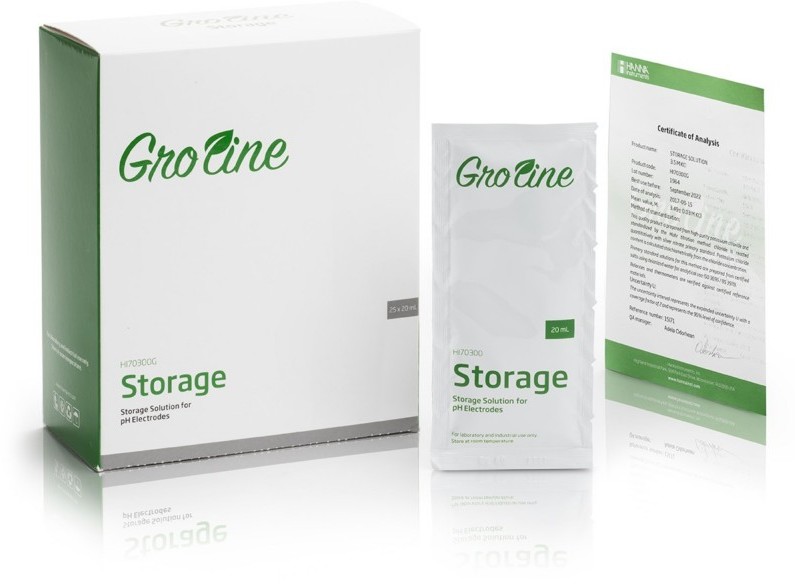 Пакеты с раствором для хранения GroLine HANNA HI70300G (25х20 мл)