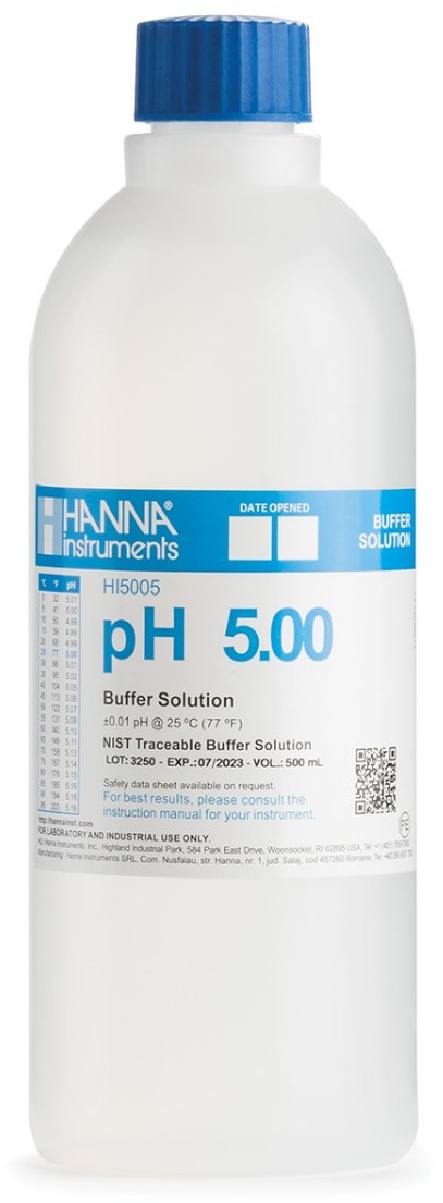 Калибровочный раствор pH 5.00 HANNA HI5005-01 (1 л)