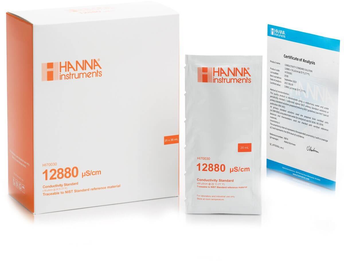 Стандарт проводимости 12880 мкСм/см HANNA HI70030C (25х20 мл)