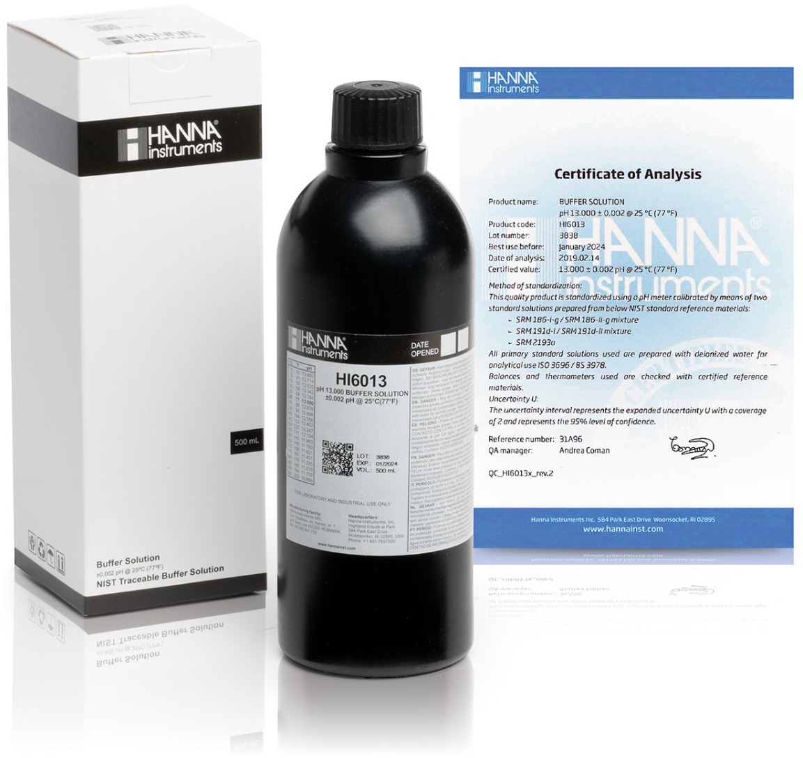 Калибровочный буфер pH 13,000 HANNA HI6013 (500 мл)