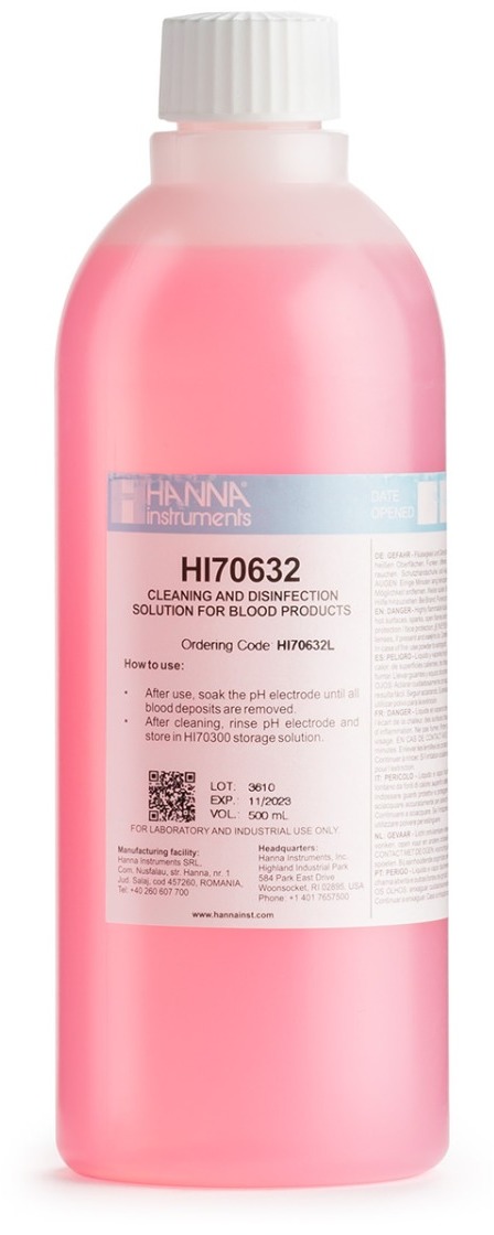 Раствор для очистки и дезинфекции HANNA HI70632L (500 мл)
