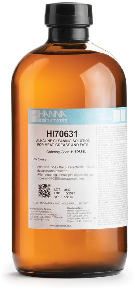 Щелочной очищающий раствор HANNA HI70631L (500 мл)