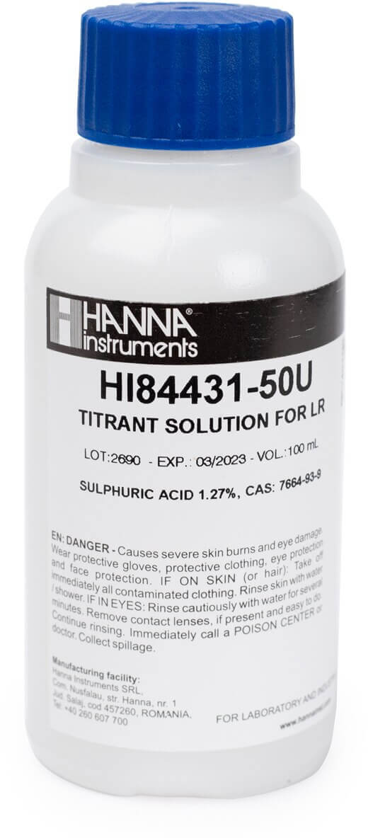 Титрант низкого диапазона HANNA HI84431-50U