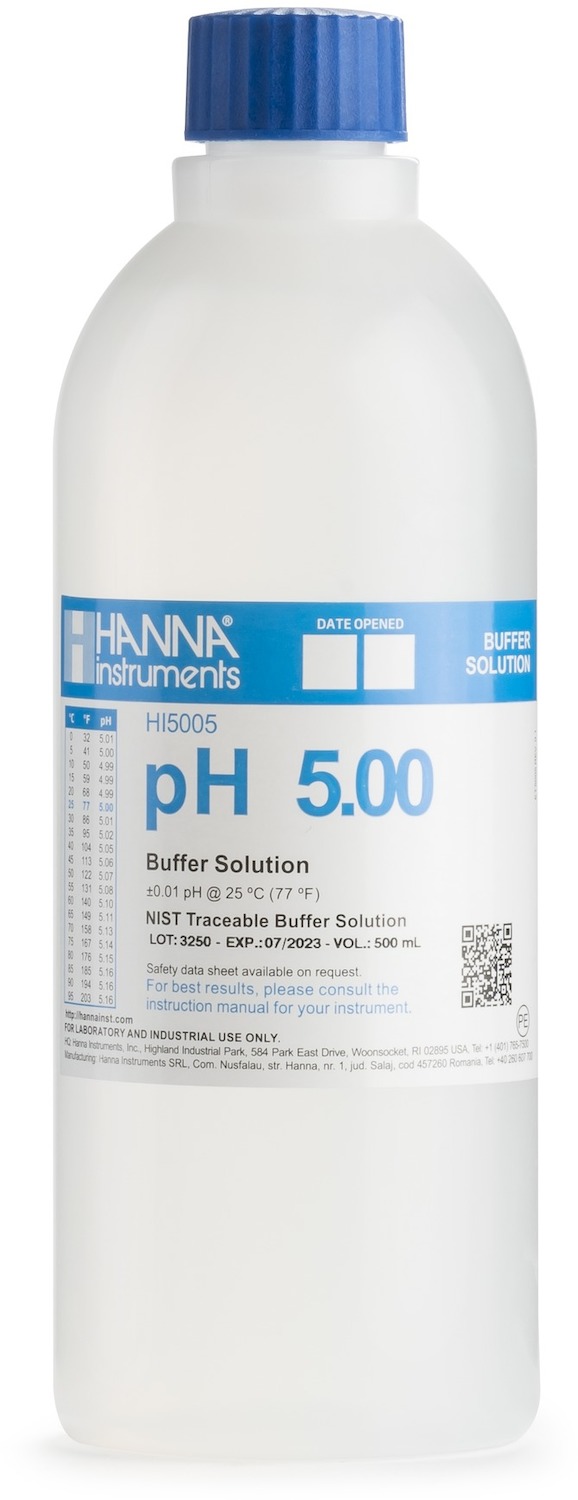 Калибровочный раствор pH 5.00 HANNA HI5005 (500 мл)