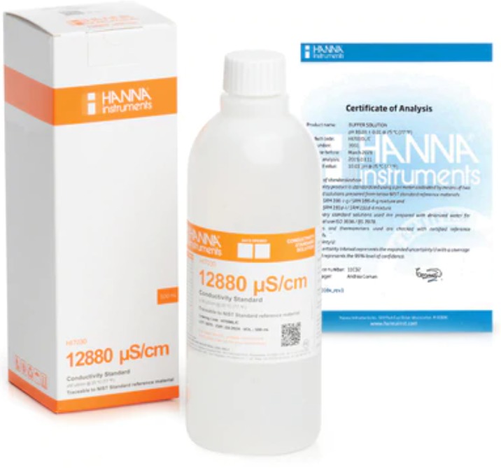 Стандарт проводимости 12880 мкСм/см HANNA HI7030L/C (500мл)