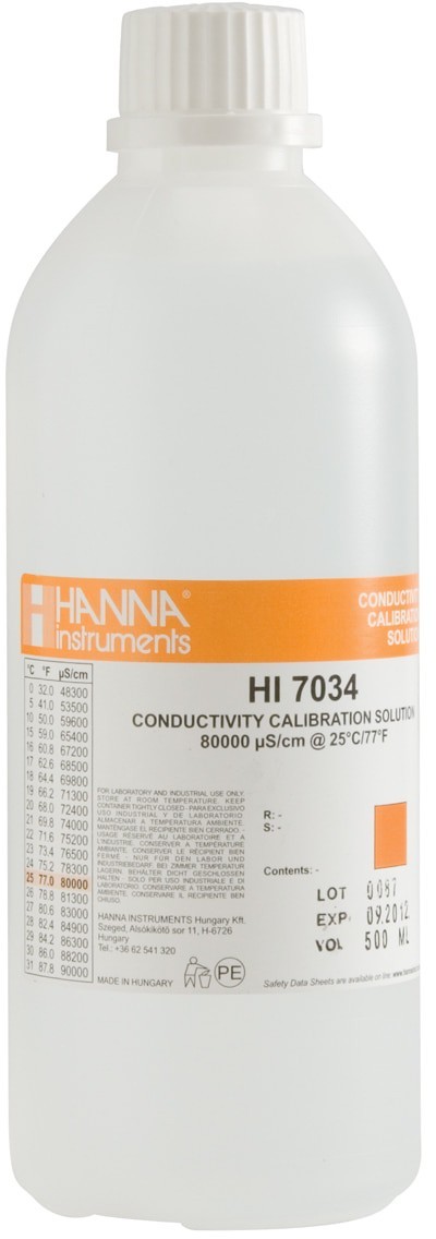 Калибровочный раствор 80000 мкСм/см HANNA HI7034/1L (1 л)