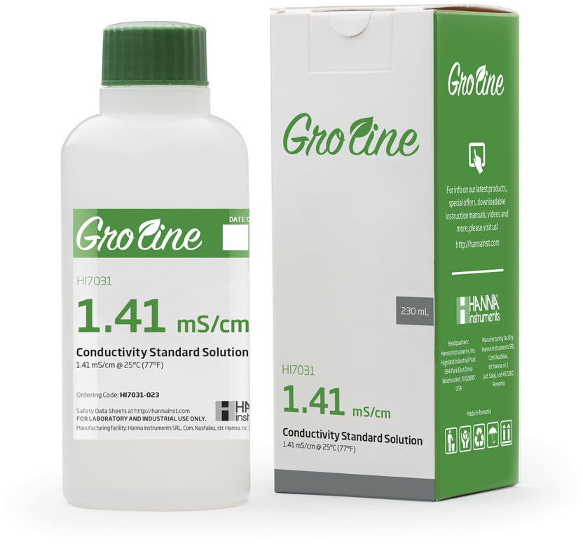 Стандарт проводимости GroLine 1413 мкСм/см HANNA HI 7031-023 (230 мл)
