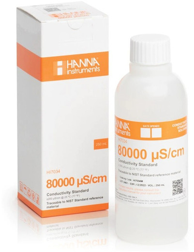 Калибровочный раствор 80000 мкСм/см HANNA HI7034M (230мл)
