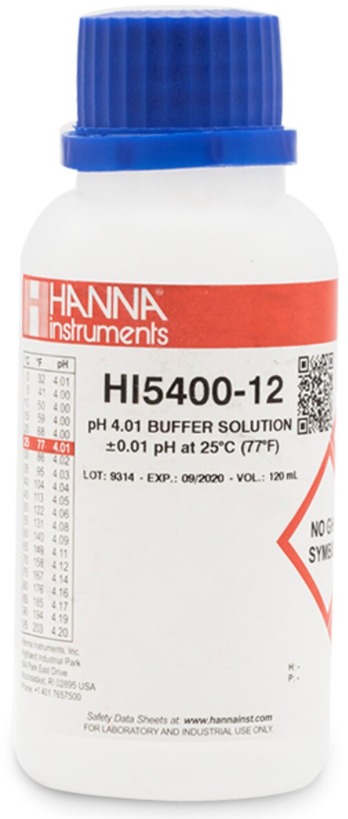 Калибровочный раствор pH 4.01 HANNA HI5400-12 (120 мл)