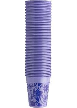 Стаканчик пластиковый Euronda 21410026 Monoart Floral (лиловый, 100 шт.)