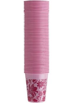 Стаканчик пластиковый Euronda 21410023 Monoart Floral (розовый, 100 шт.)