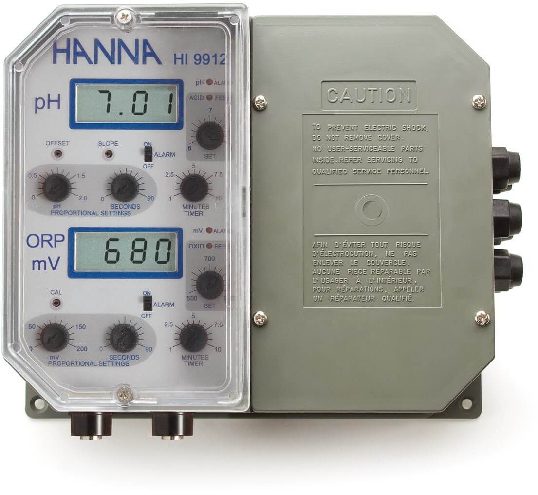 Настенный двойной контроллер pH / ОВП HANNA HI9912-1 (0...+14 pH)