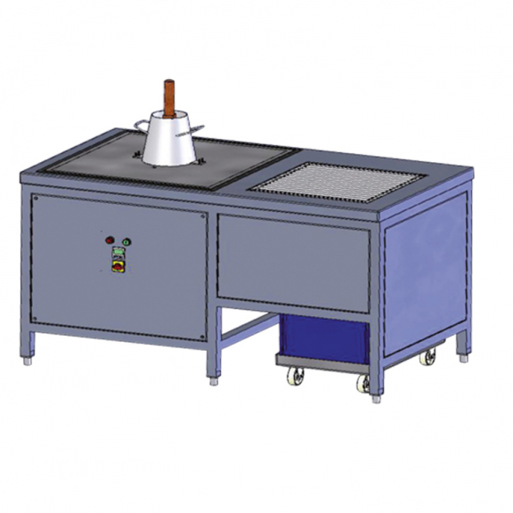 Рабочий шкаф со встряхивающим столом TESTING 11.1102L (раб. шкаф слева)