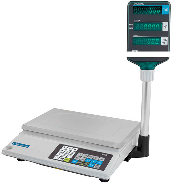 Торговые весы CAS AP-30M (30 кг/ 5/10 г)