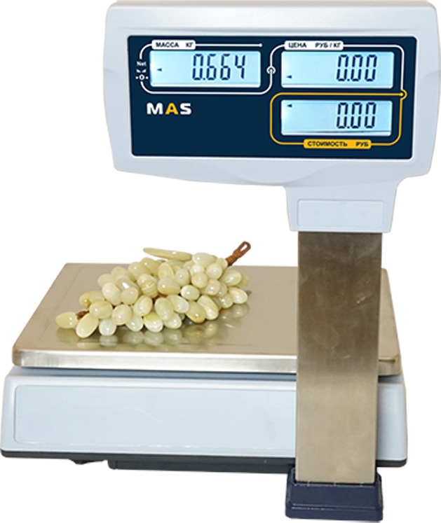 Торговые весы МАС-ЦЕНТР MR1-6Р (6 кг/2 г)
