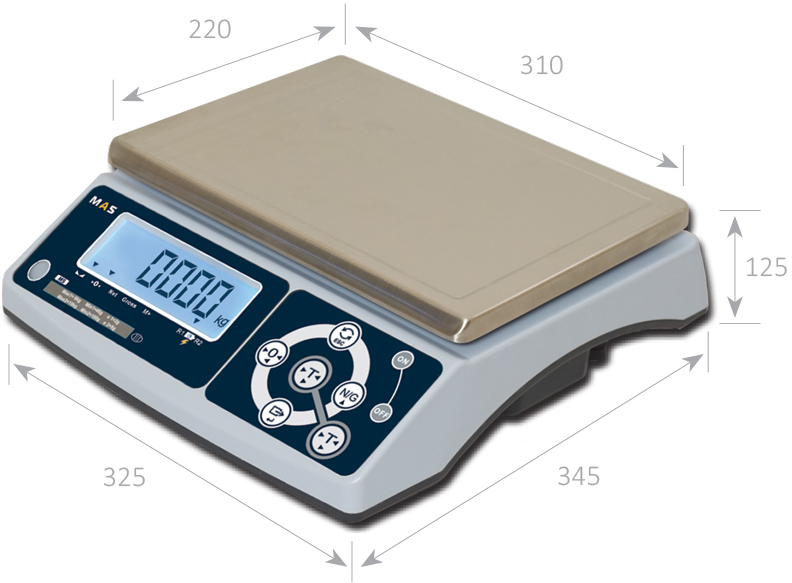 Порционные весы МАС-ЦЕНТР MS-25 (25 кг/5 г) — миниатюра 2