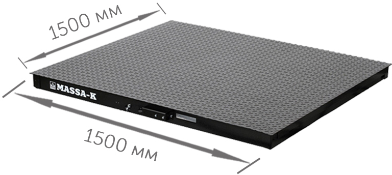 Платформенные весы МАССА-К 4D-PM-15/15-3000-RP (3000 кг/1000 г) — миниатюра 3