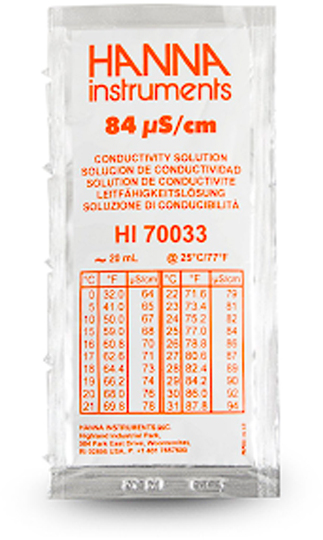 Раствор для калибровки 84 мкСм/см HANNA HI70033Р (25х20 мл)
