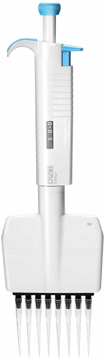 Механический дозатор 8-канальный DLAB MicroPette Plus 7030303004 (0.5-10 мкл)
