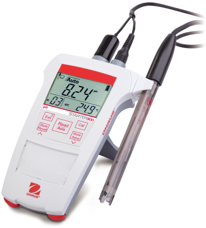 Портативный рН метр с pH-электродом ST320 OHAUS Starter ST300-G (0...+14 pH) — миниатюра 6